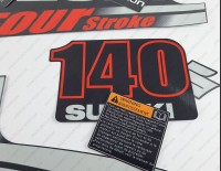 Suzuki DF140 140hp Four Stroke - 2003 - 2009 Outboard Decal Kit Suzuki DF140 140hp Four Stroke - 2003 - 2009 Outboard Decal Kit